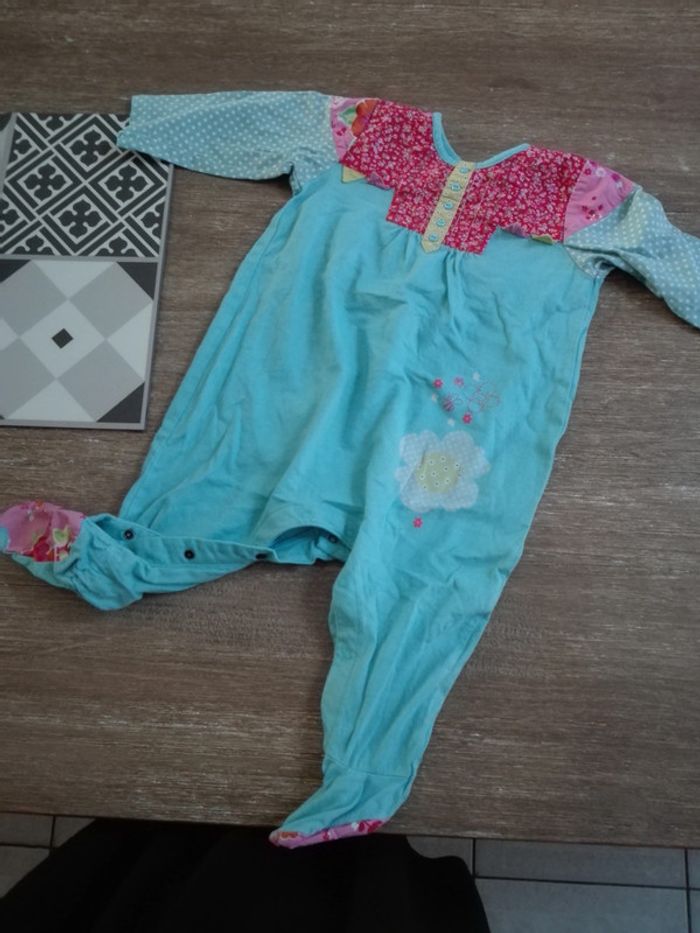 Pyjama bébé fille 9 mois catimini été fin coloré fanions