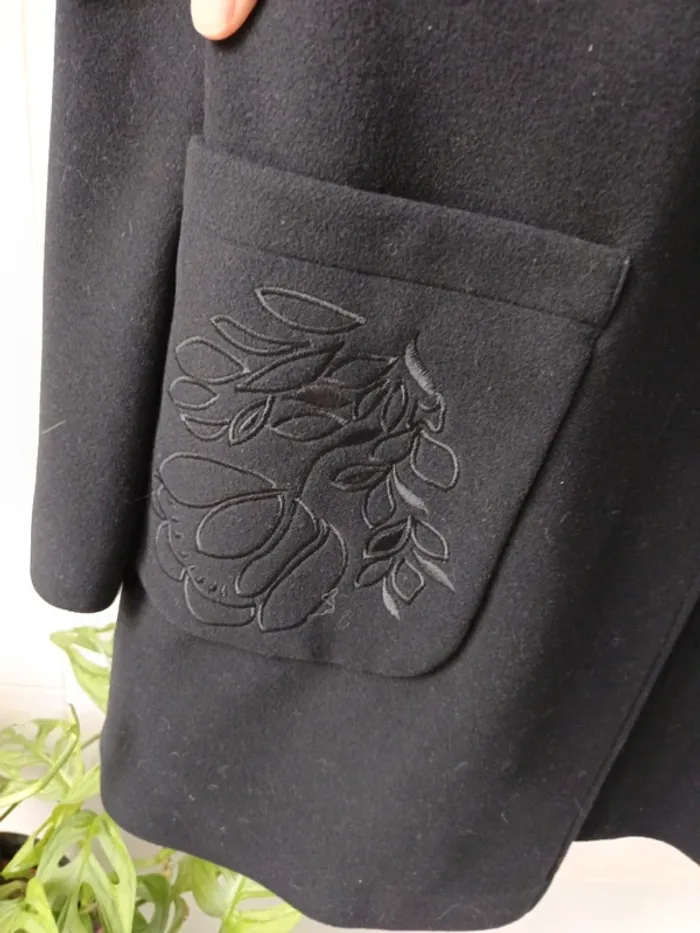 Manteau La Maison du Jersey, noir, laine/cachemire t.44 - photo numéro 4
