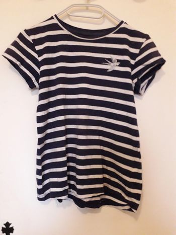 Tee shirt bleu Marine et blanc