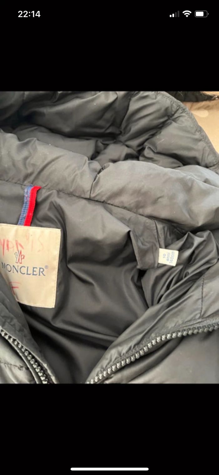 Doudoune authentique moncler taille 10ans - photo numéro 5