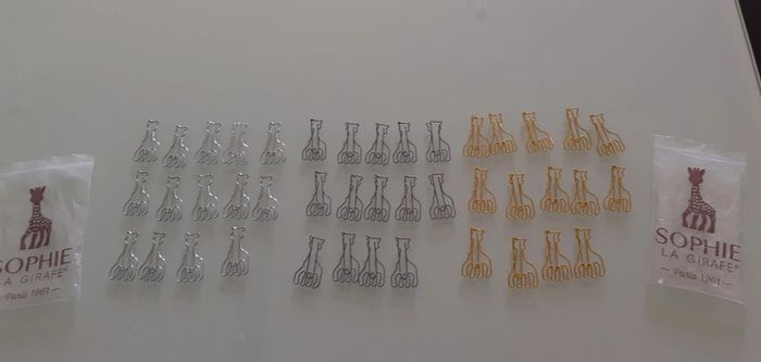 Lot de 42 attaches trombones 📎 Sophie le girafe