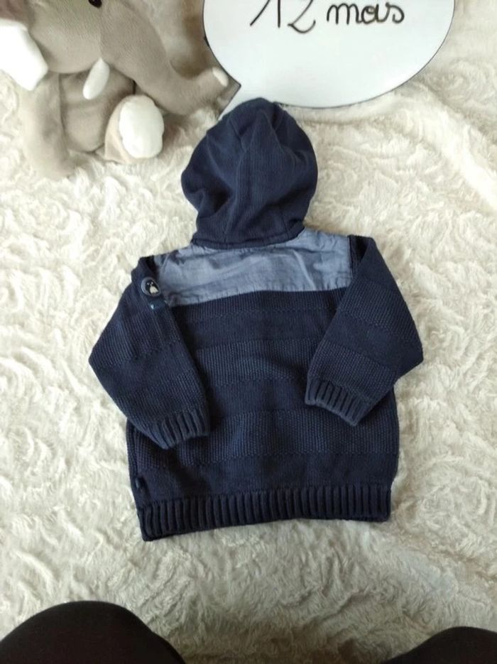 Veste gilet à pressions avec capuche Garçon 12 mois Pingouin Obaïbi - photo numéro 14