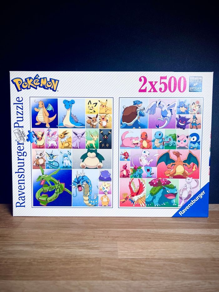 Puzzle Pokémon Ravensburger 2x500 pièces neuf scellé - photo numéro 1