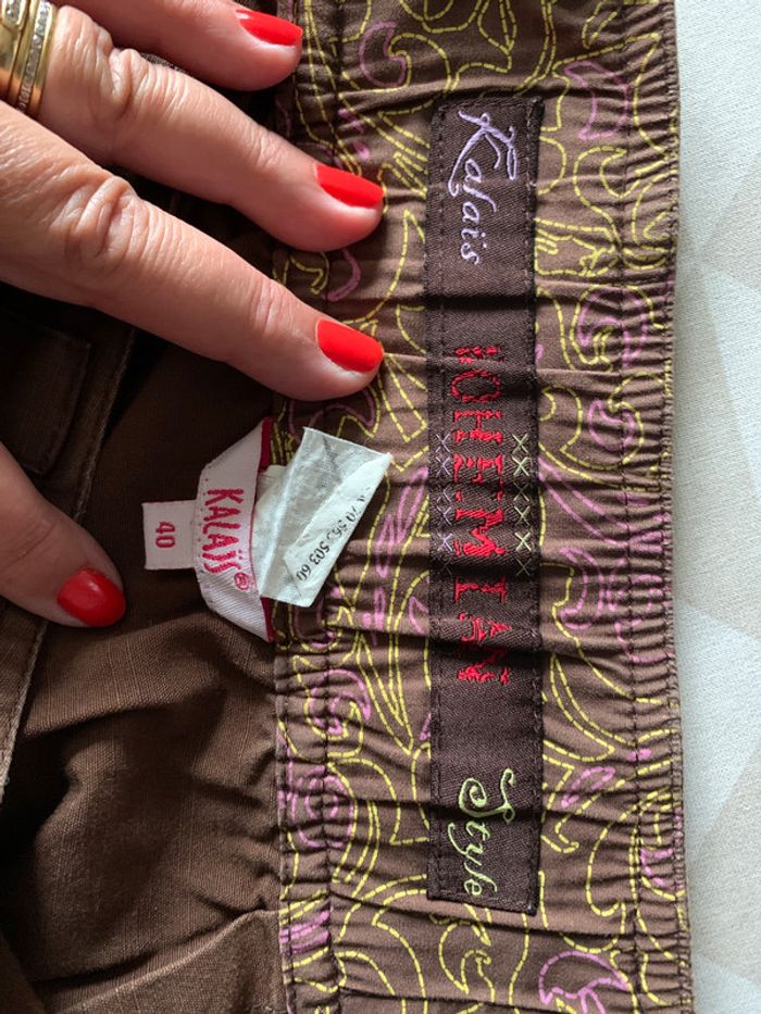 jupe toile marron - photo numéro 3