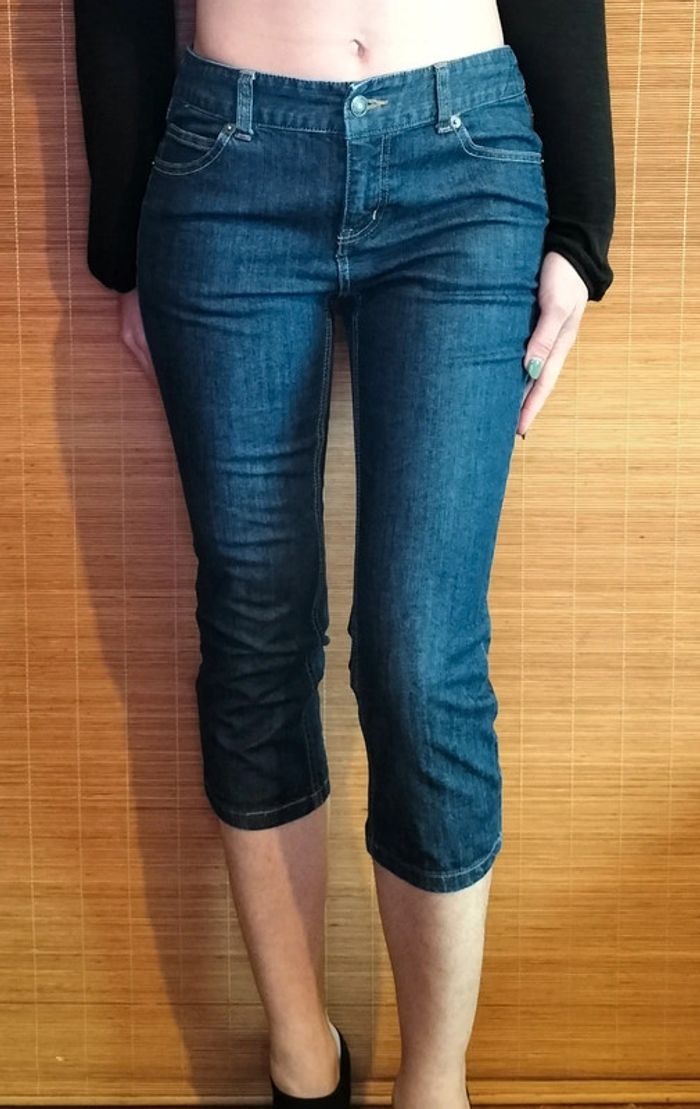 Pantacourt en jeans 3 Suisses Taille 40 - photo numéro 2