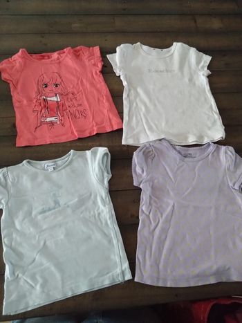 Lot de 4 t shirts été fille 3 ans