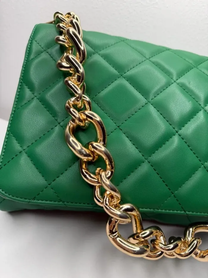 🎄 Magnifique sac à main / vert matelassé 🎄 - photo numéro 9