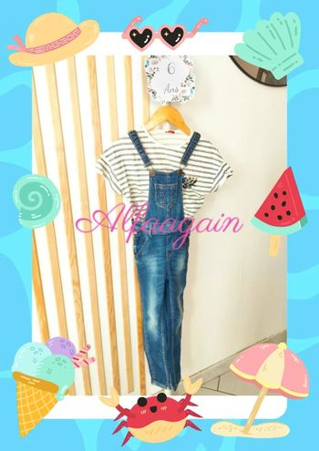 Ensemble salopette chipie t-shirt tao 6ans