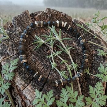 Bracelet Labradorite – Perles & Coupelles Argentées