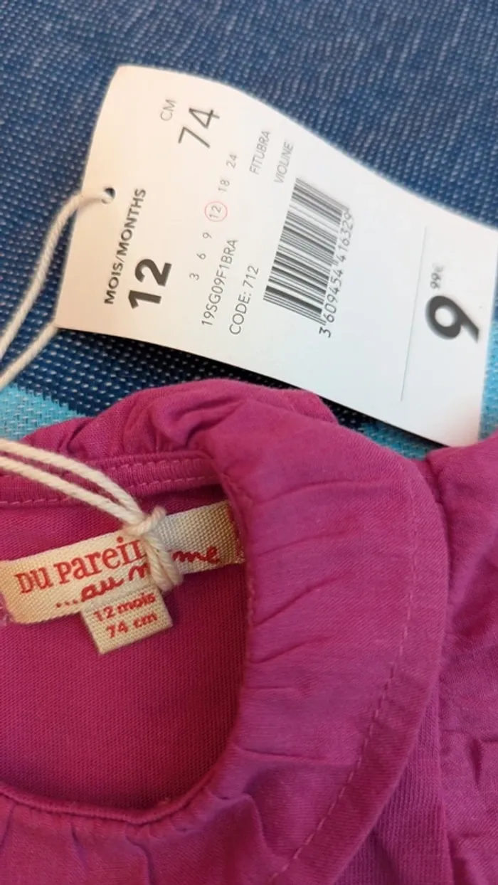 T-shirt 🌸DPAM 1 an - photo numéro 4