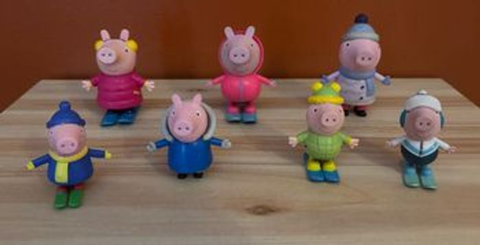 Peppa pig et Georges en hiver