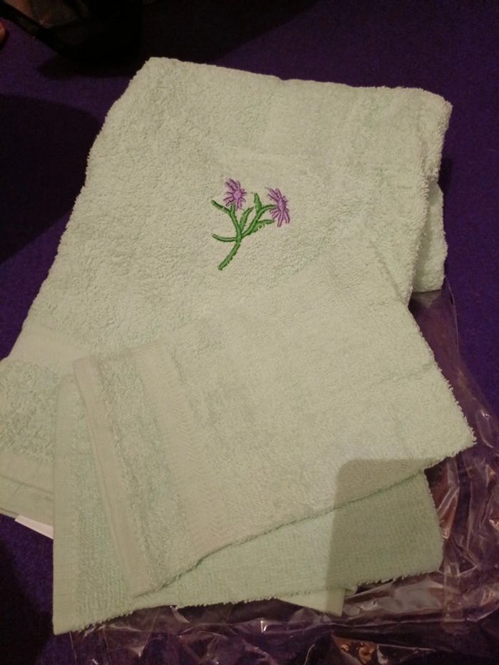 Serviette gants vert LBP