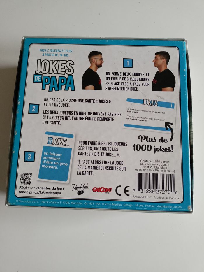 Jokes de papa le jeu Randolph complet - photo numéro 2