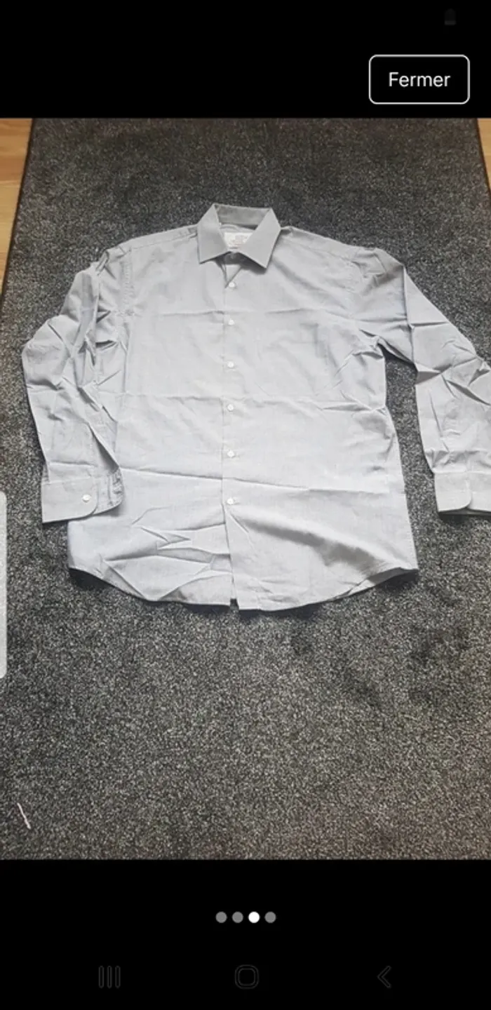 Chemise homme taille 40 Grise Francerso veroni - photo numéro 3