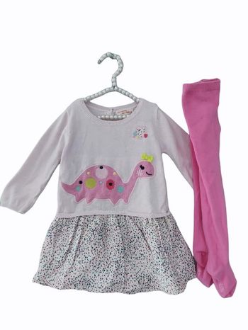 9 mois bébé fille robe dpam et collant