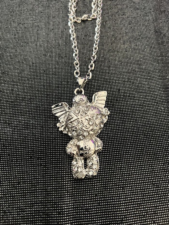 Collier petit ange fantaisie strass femme jamais utilisé - photo numéro 2