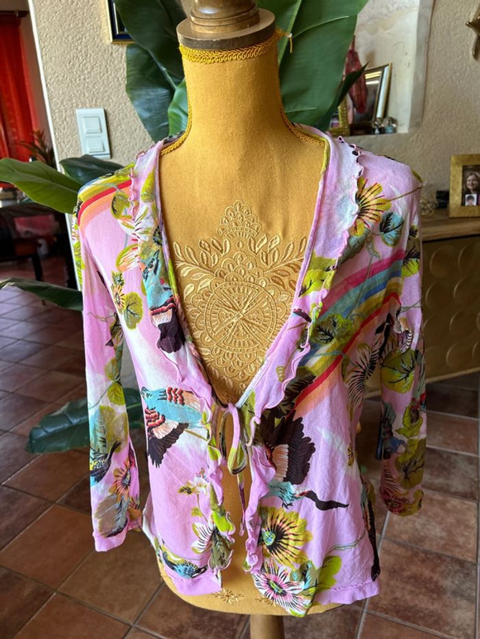 Ernest boléro gilet chemise taille S en voile imprimé