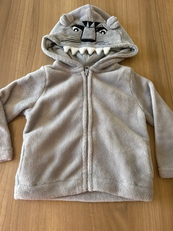 Gilet zippe polaire avec capuche 2-3 ans kiabi - photo numéro 2