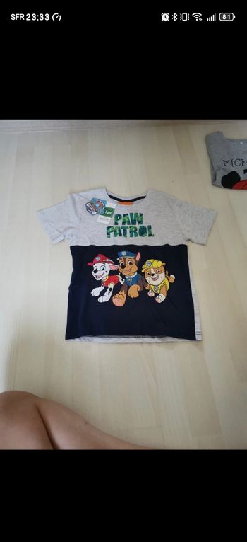 T-shirt pat patrouille 8 ans neuf