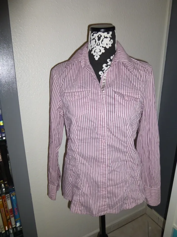 chemise manche longue rose CECIL taille M