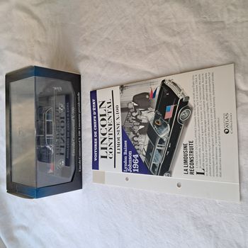 Lincoln continental Limousine X-100 Lyndon Baines Johnson Ech 1/43 + fascicule Editions Atlas Neuve