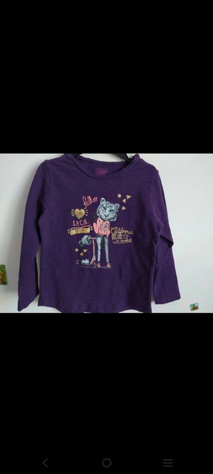 Haut prune LCDP 4 ans