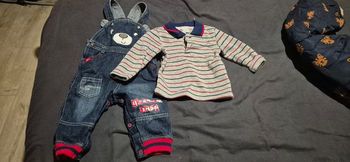 Ensemble salopette/pull manches longues 