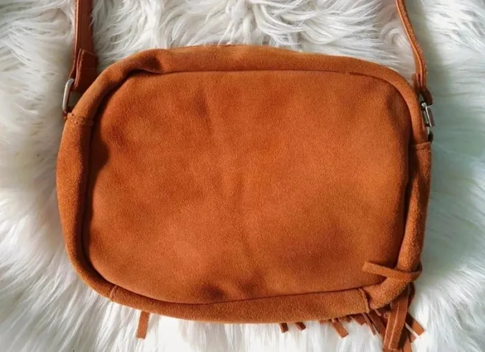 👜Magnifique petit sac en croute de cuir camel pimkie neuf jamais porté - photo numéro 7