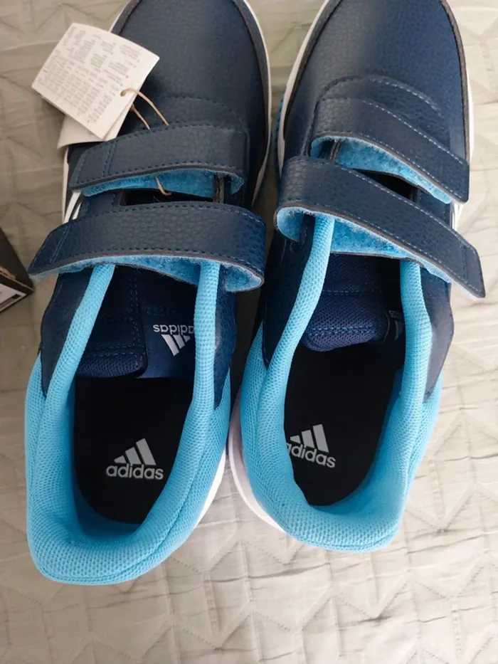 Basket bleu Adidas à scratch T40 - photo numéro 6