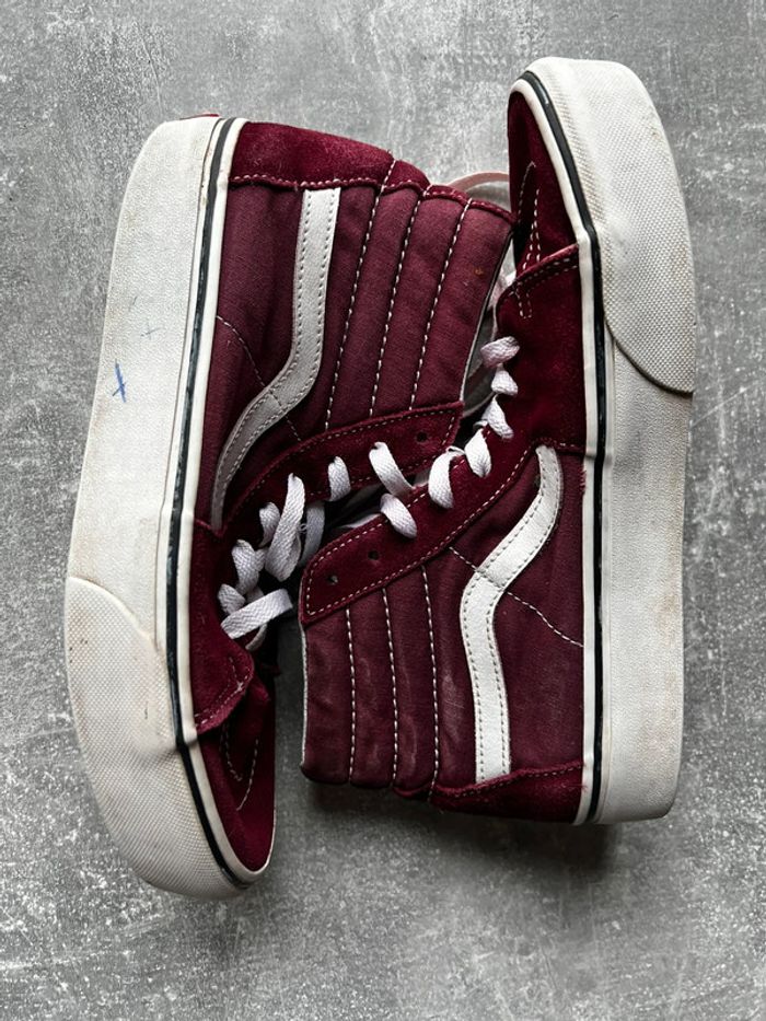 Vans montante bordeaux 40 bon état - photo numéro 3