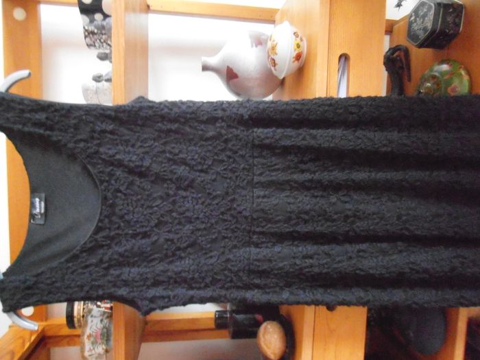 Robe noire à dentelles, taille XL 42, Yessica, petite robe noire, soirée - photo numéro 6