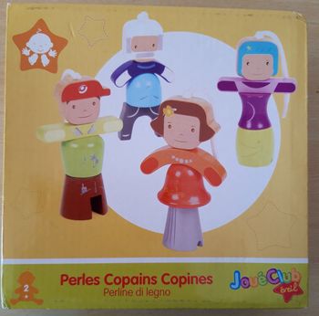 Jeu Perles Copains Copines -personnages en bois à monter - Joué Club