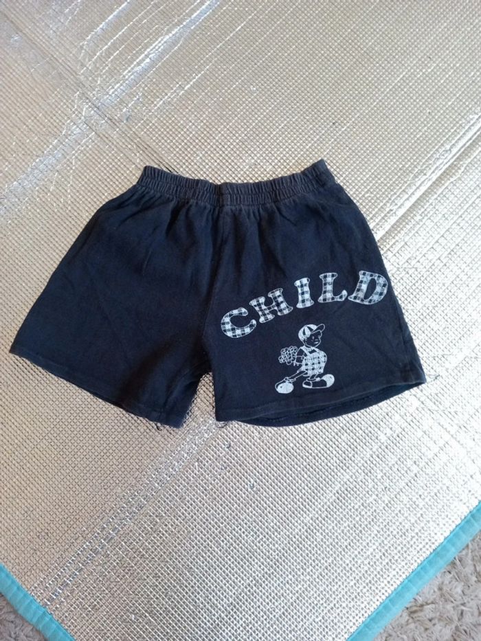 Short coton noir 3ans