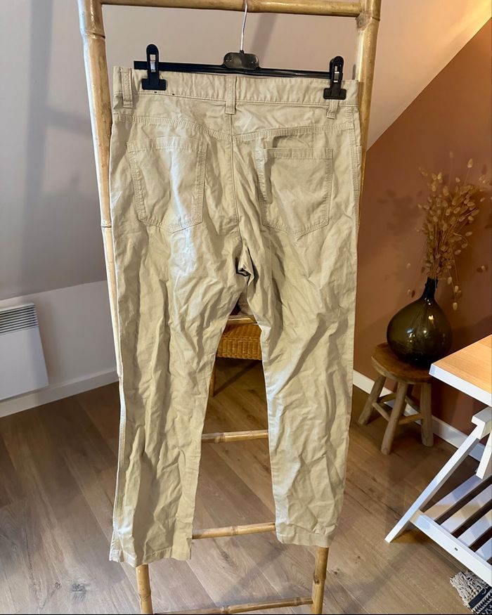 💜 Pantalon beige style chino beige Celio taille 42 💜 - photo numéro 3