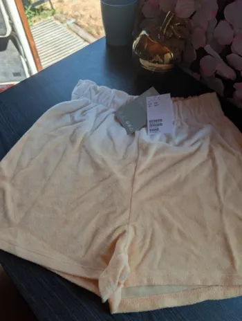 Short dip and dye - Orange et blanc - H&M. 15 ans