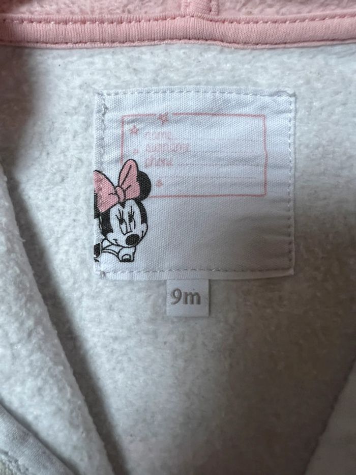 Gilet zippé à capuche Minnie 9 mois - photo numéro 4