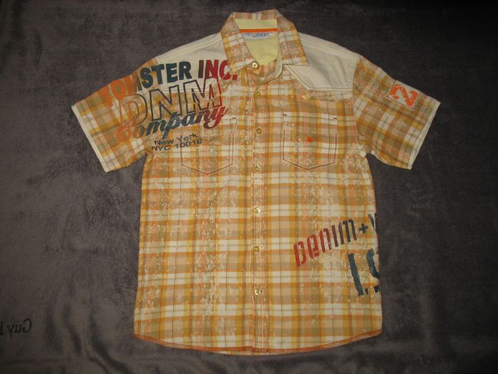 CHEMISE MC ORANGE A CARREAUX GARÇON "UP AND WEAR" - 10 ANS - n°07