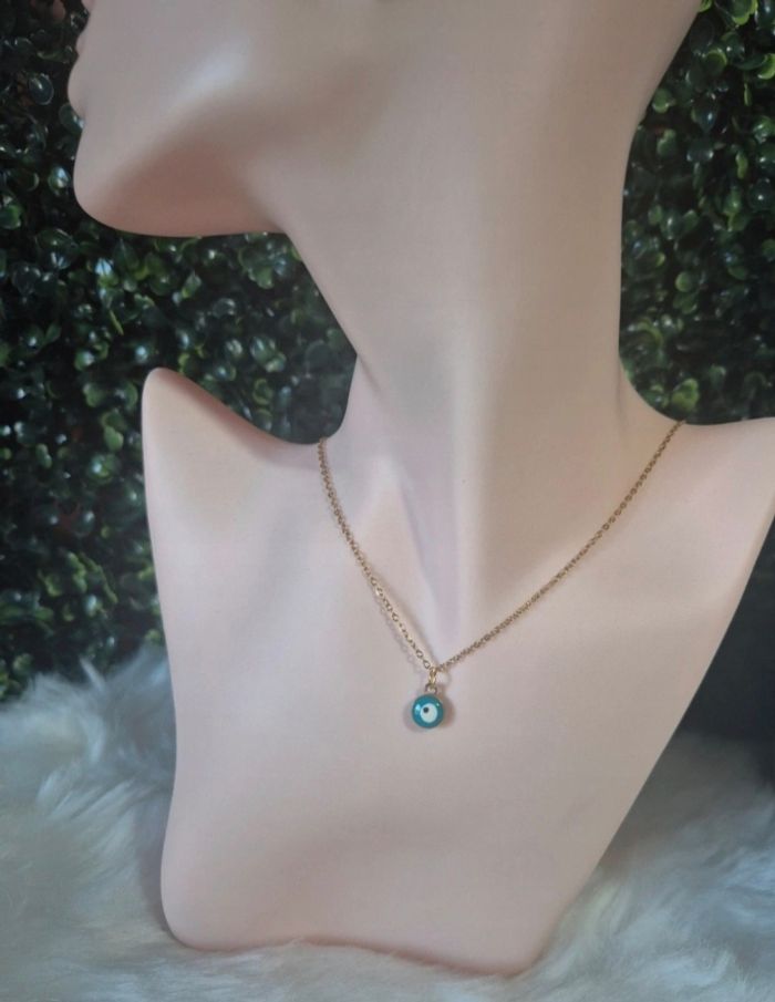 Collier oeil bleu 👀✨ #Bijoux #Collier #Oeil