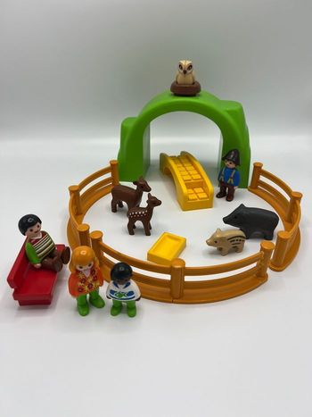 Playmobil 123 parc animalier avec famille