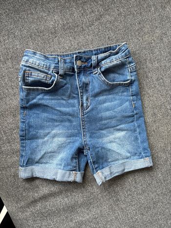 Short en jean taille haute fille