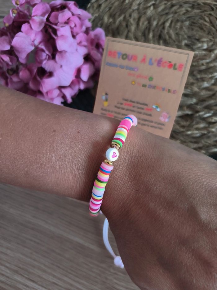 🎀 Lot de 2 Bracelets "Retour à l'école" - Maman & Enfant 🎀 - photo numéro 2
