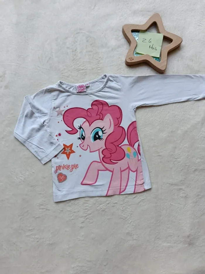 T-shirt blanc My Little Pony 24 mois