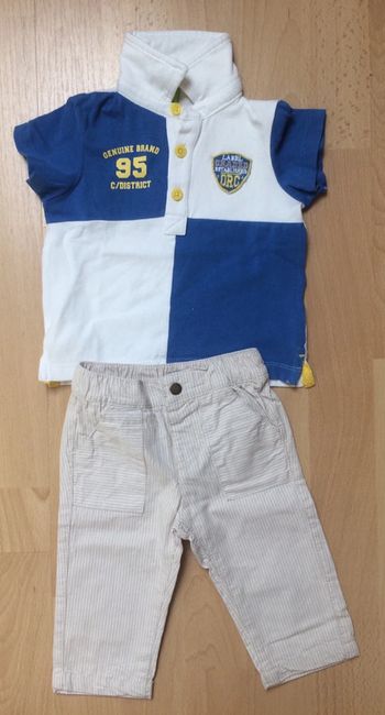 Ensemble polo et pantalon 3 mois