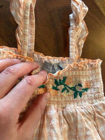 🌼 Robe + bloomer vichy Bout’chou 6 mois – état impeccable