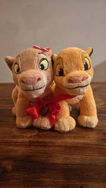 Peluches Simba et Nala Disney couple saint valentin 2007