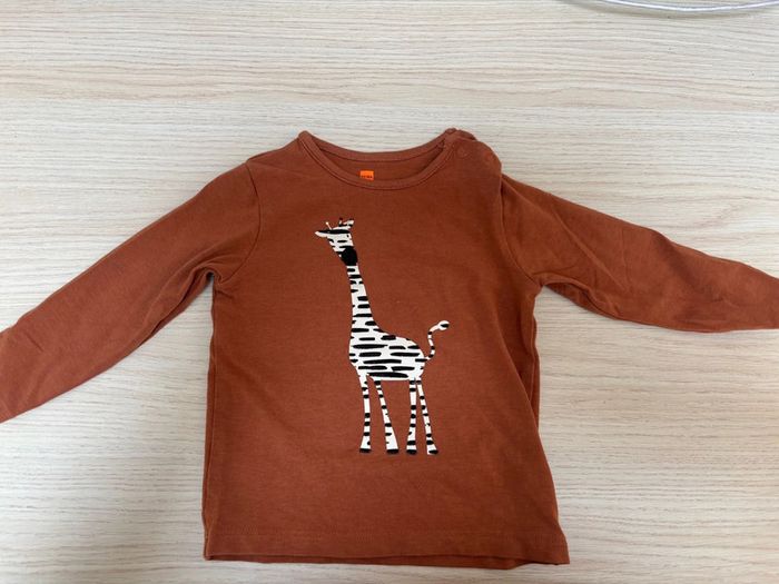 T-shirt manches longues Hema girafe zèbre