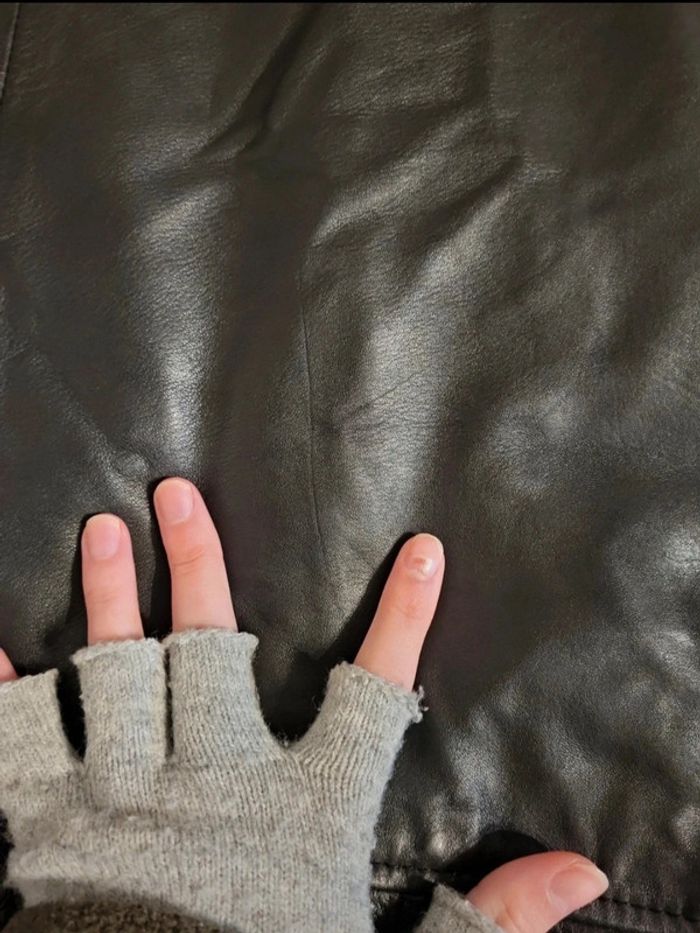 Veste en cuir de mouton noir ! - photo numéro 20