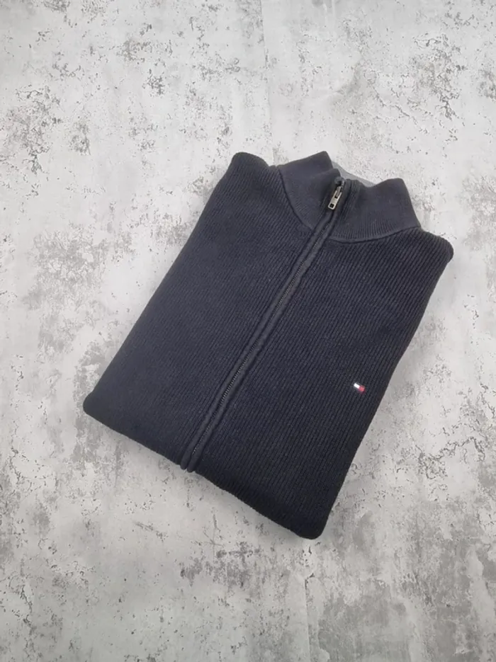 Veste zippée Tommy Hilfiger noire XXL Hommes (mesures en photos)