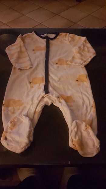 pyjama blanc et jaune orchestra 9 mois