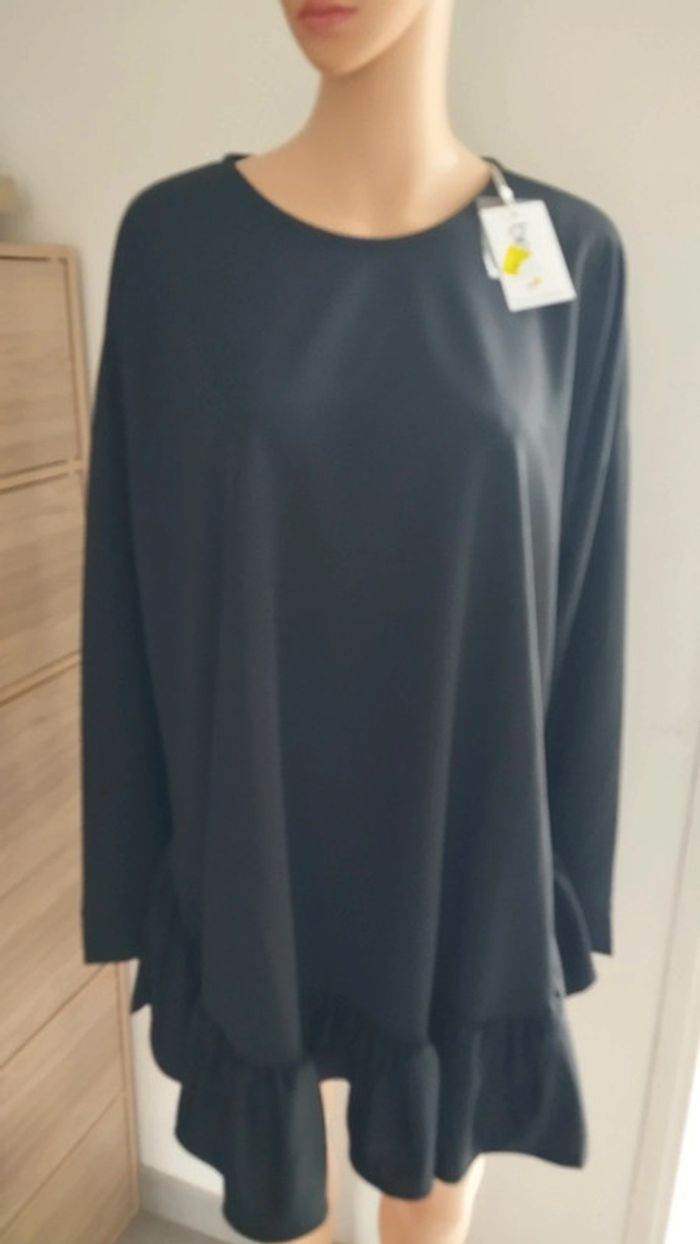 Tunique robe noire taille 46 femme - photo numéro 2
